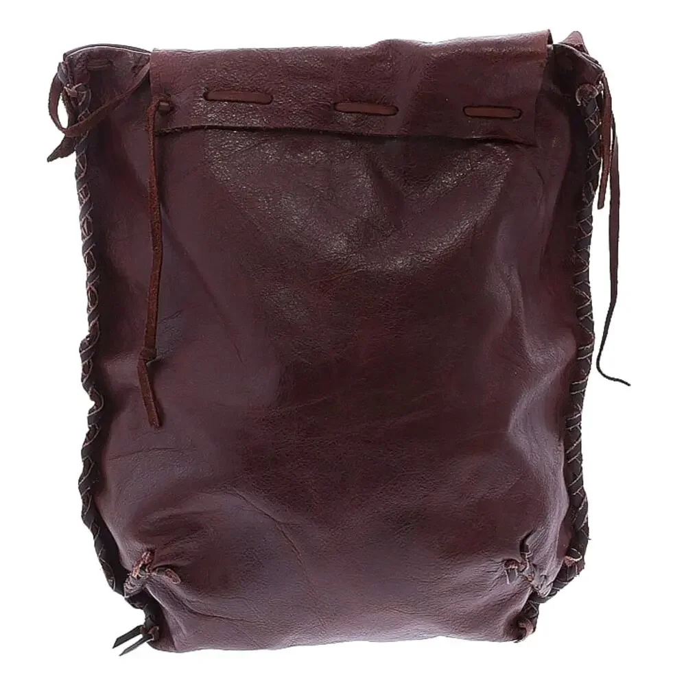 UNBRRANDED cowhide skull brown leather boho crossbody shoulder bag rustic purse
